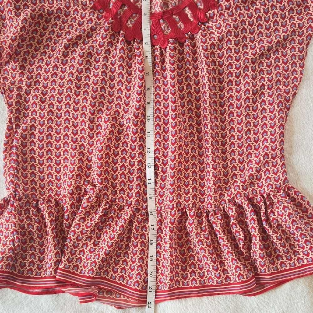 Max Studio S-L Y2K KAWAII Babydoll Ruffles Fun LACE TRIM GUC INTERTWINED 💙♥️🤍 - Picture 9 of 10